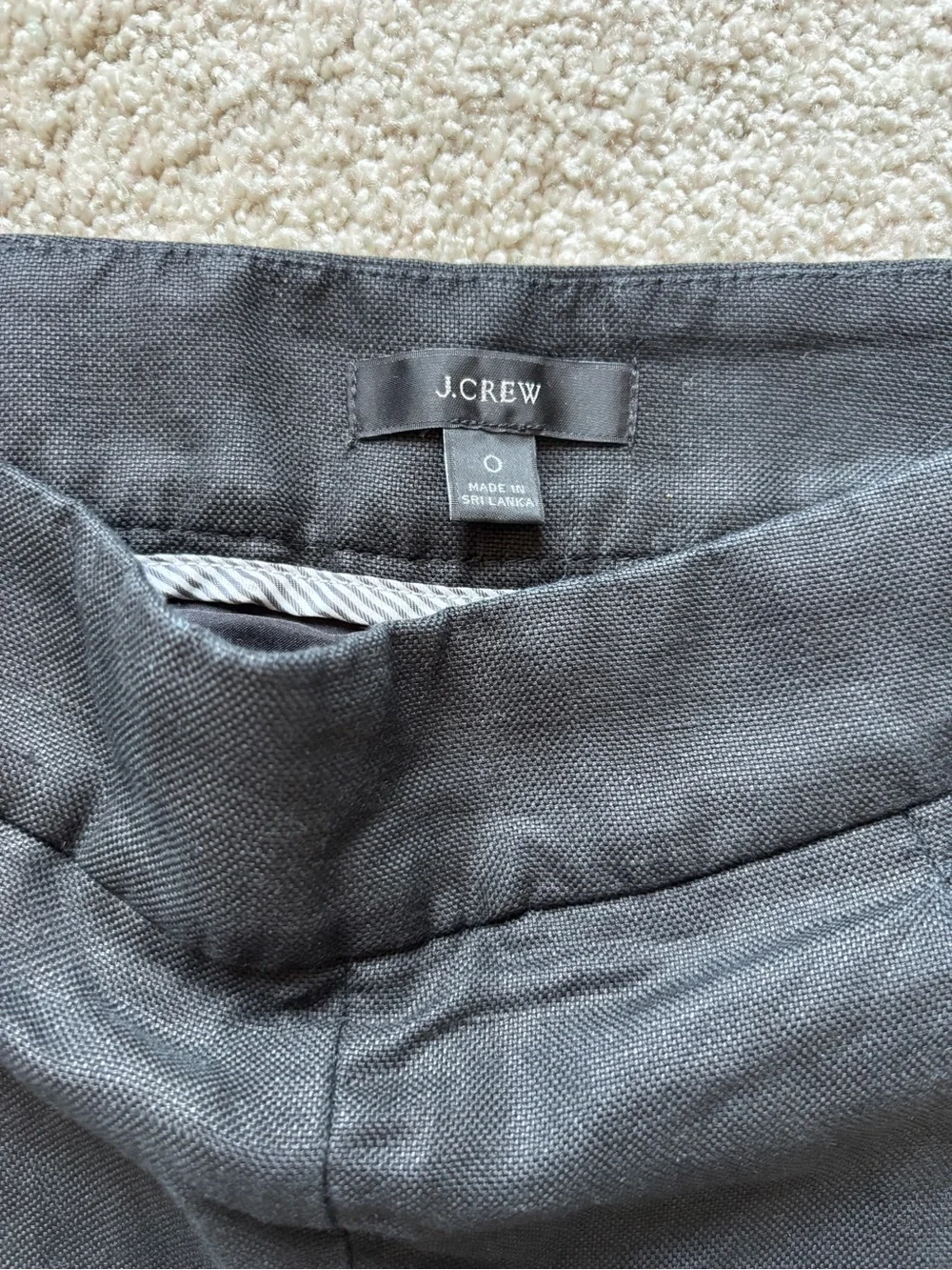 J.Crew High Rise Pleated Linen Blend Pant Size 0